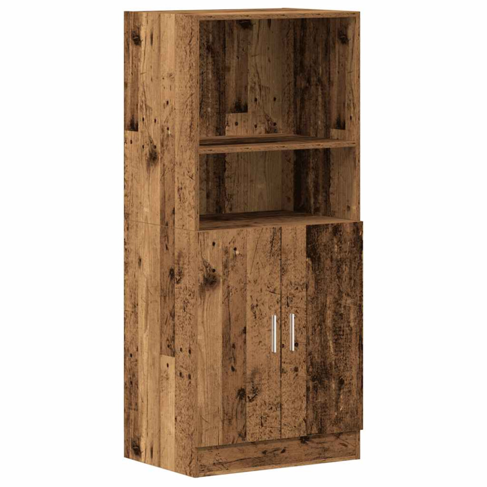 (old wood) vidaXL Kitchen Cabinet Freestanding Storage Cabinet Cupboard Engineered Wood