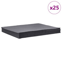 (25 pcs) vidaXL Oil Absorbent Pads Spill Control Pad Workshop Oil Absorbent Mat Grey