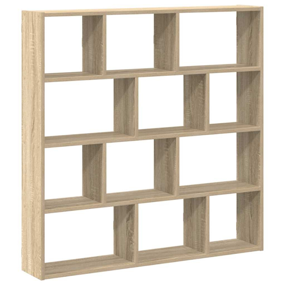 (sonoma oak) vidaXL Wall Cube Shelf Floating Storage Shelf 12 Compartments Engineered Wood