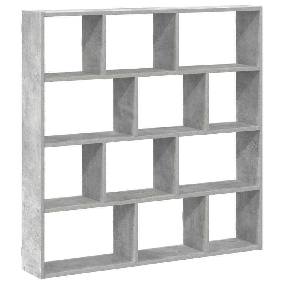 (concrete grey) vidaXL Wall Cube Shelf Floating Storage Shelf 12 Compartments Engineered Wood