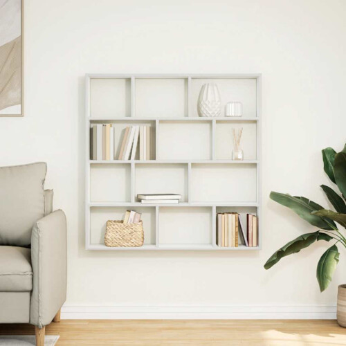 VidaXL (white) vidaXL Wall Cube Shelf Floating Storage Shelf 12 Compartments Engineered Wood 2