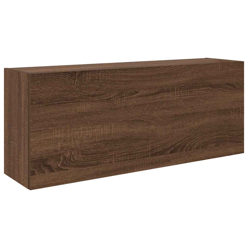 (brown oak, 100 X 25 X 40 cm) vidaXL Bathroom Wall Cabinet Hanging Wall Storage Cupboard Engineered Wood