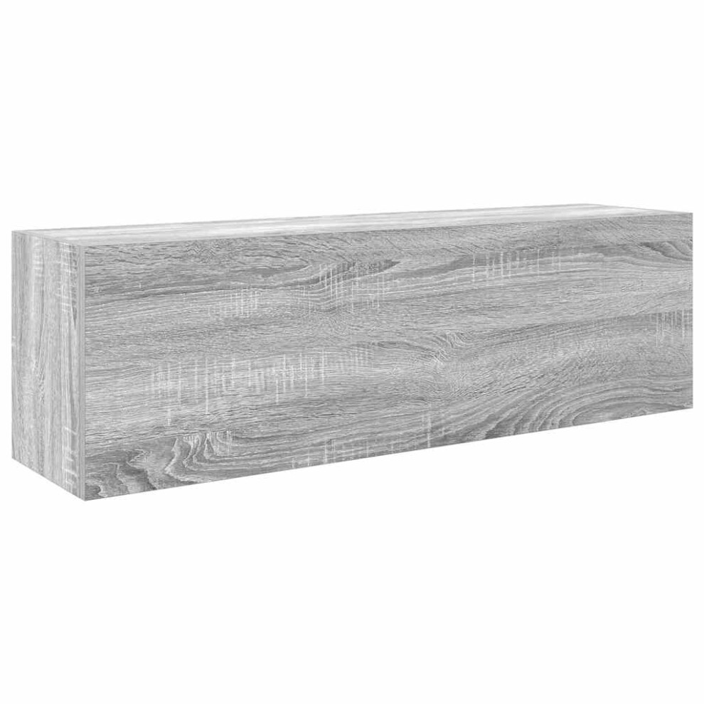 (grey sonoma, 100 x 25 x 30 cm) vidaXL Bathroom Wall Cabinet Hanging Wall Storage Cupboard Engineered Wood