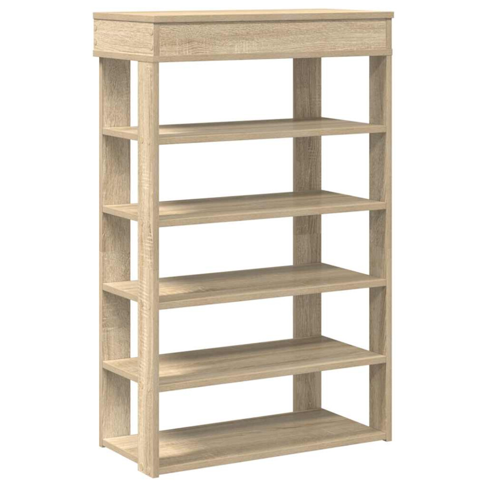 (sonoma oak, 60 cm) vidaXL Shoe Rack Shoe Cabinet Holder Hall Shoe Storage Shelf Engineered Wood