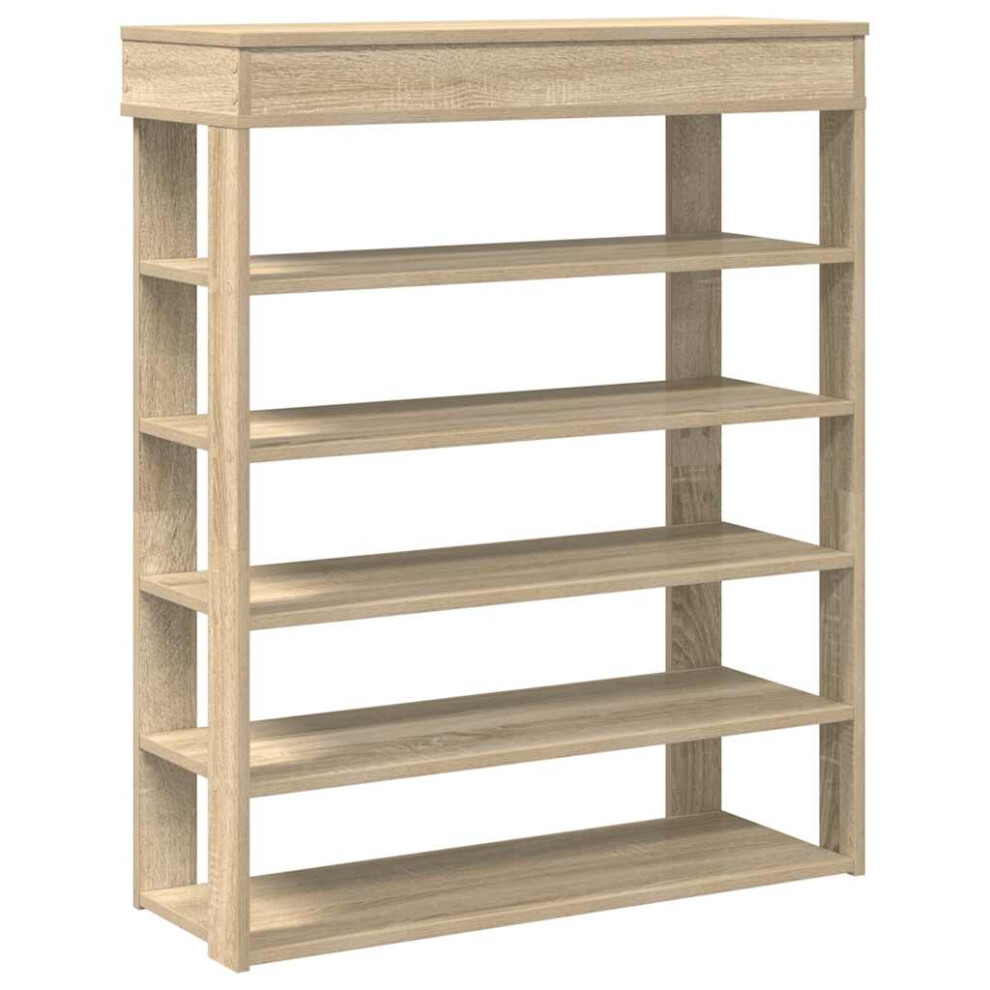 (sonoma oak, 80 cm) vidaXL Shoe Rack Shoe Cabinet Holder Hall Shoe Storage Shelf Engineered Wood