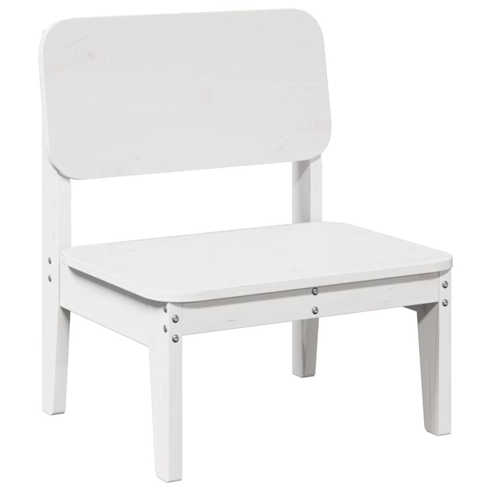 Vidaxl (White, 1 Pcs) Garden Chair 60X52.5x72 Cm Impregnated Wood Pine Relax Chair