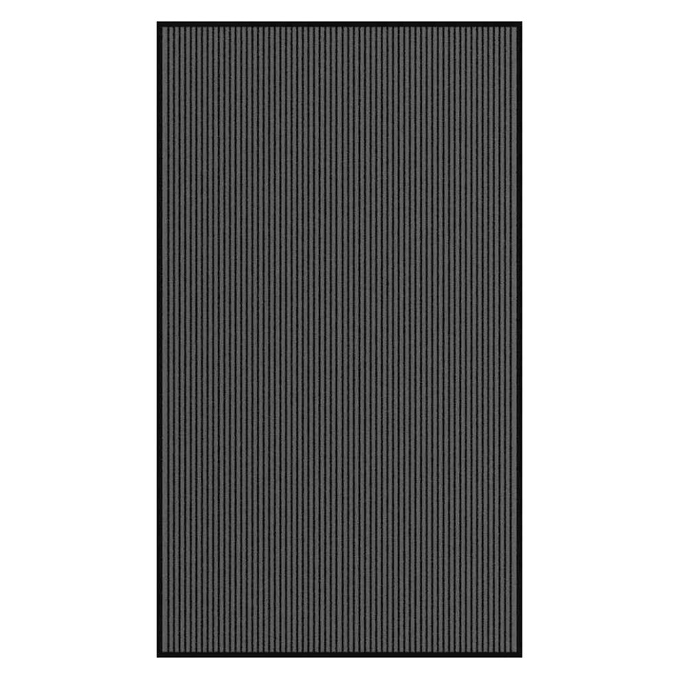 Vidaxl (115 X 200 Cm) Doormat Stripe Black And Grey 115X200 Cm Mat Welcome Mat