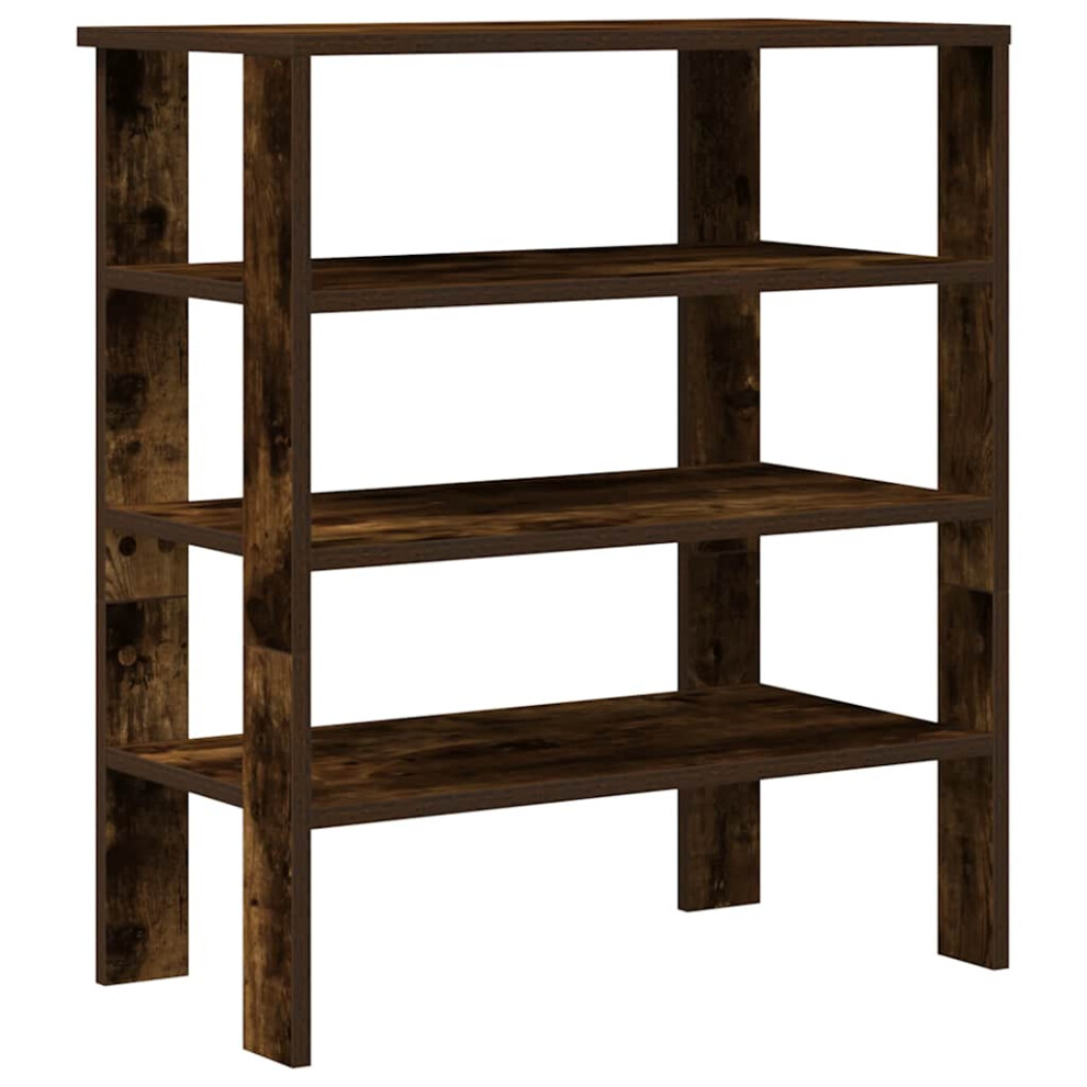 Vidaxl (Smoked Oak, 70 Cm) Shoe Rack Old Wood 61X32x105 Cm Engineered Wood Shoe Storage Shoe Shelf