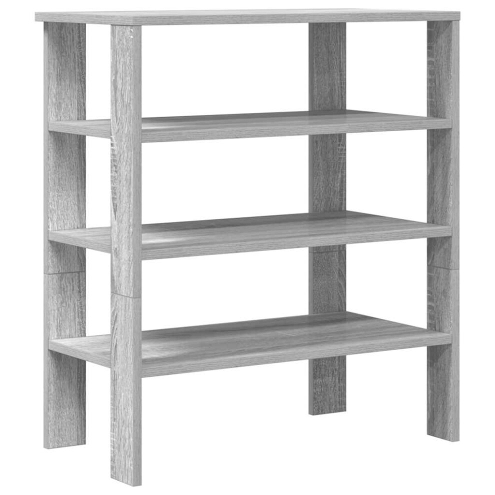 (grey sonoma, 70 cm) vidaXL Shoe Rack Old Wood 61x32x105 cm Engineered Wood shoe storage shoe shelf