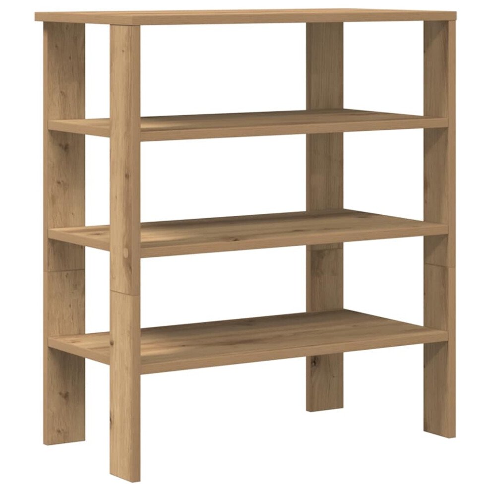 (artisan oak, 70 cm) vidaXL Shoe Rack Old Wood 61x32x105 cm Engineered Wood shoe storage shoe shelf