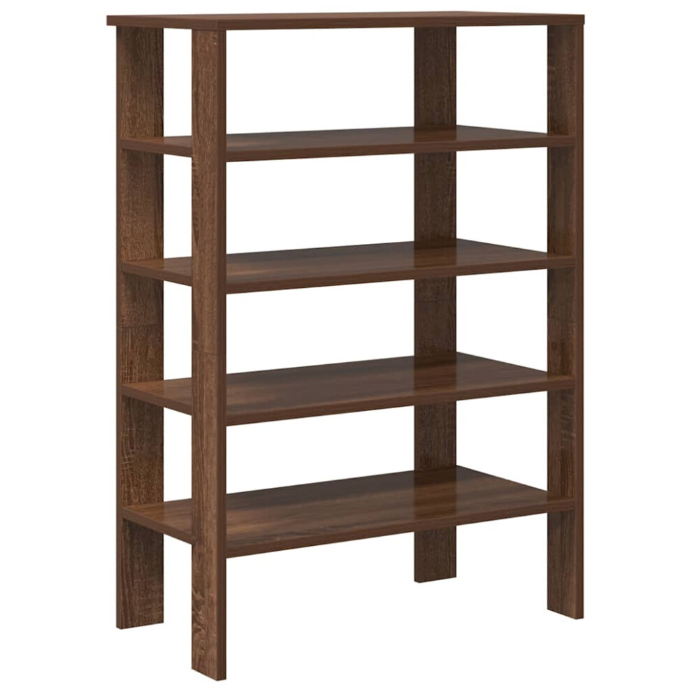 (brown oak, 87.5 cm) vidaXL Shoe Rack Old Wood 61x32x105 cm Engineered Wood shoe storage shoe shelf