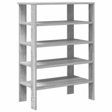 (grey sonoma, 87.5 cm) vidaXL Shoe Rack Old Wood 61x32x105 cm Engineered Wood shoe storage shoe shelf