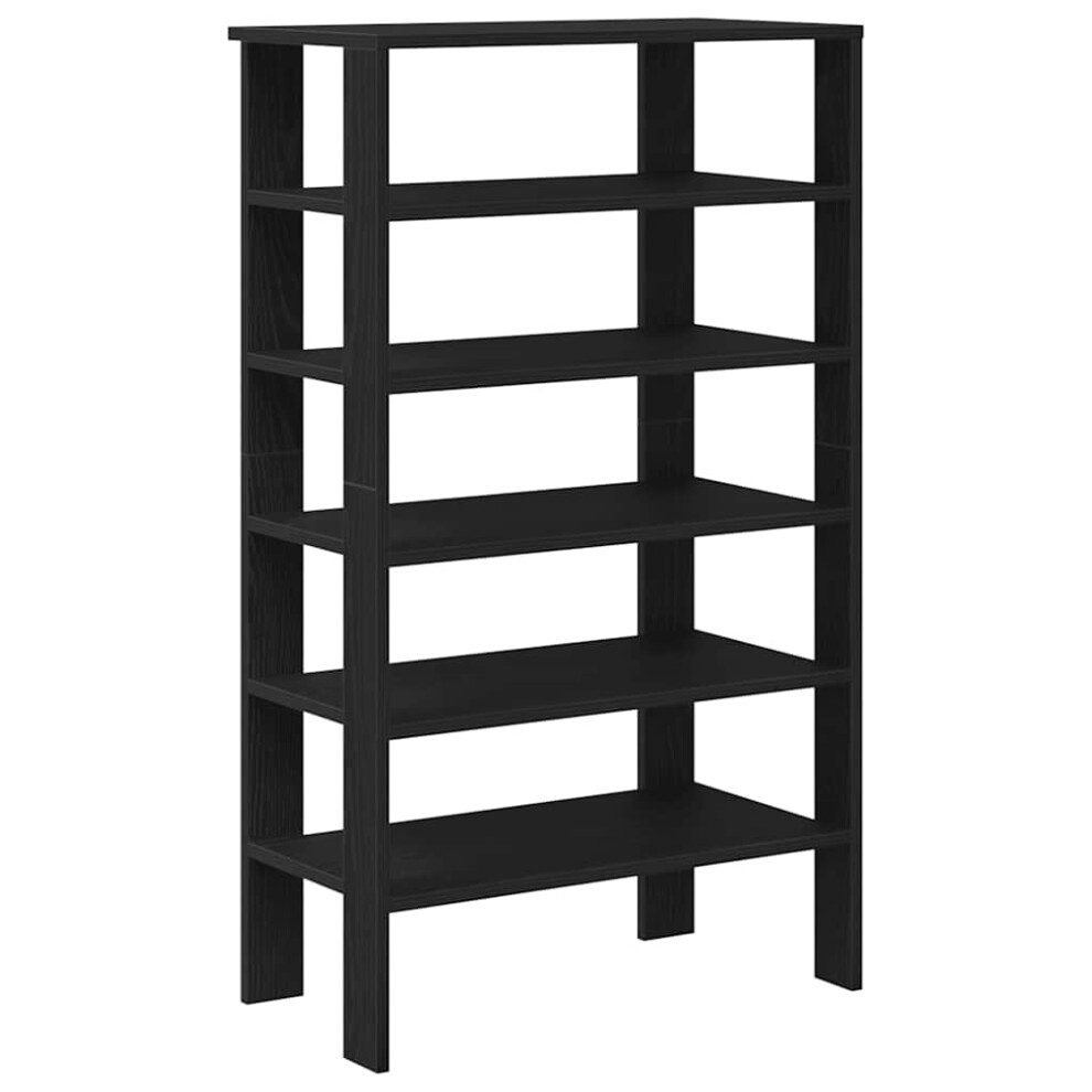 Vidaxl (Black, 105 Cm) Shoe Rack Old Wood 61X32x105 Cm Engineered Wood Shoe Storage Shoe Shelf
