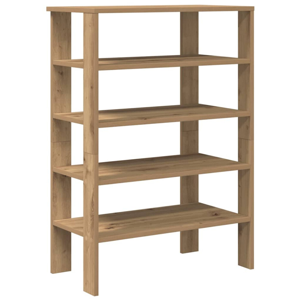 (artisan oak, 87.5 cm) vidaXL Shoe Rack Old Wood 61x32x105 cm Engineered Wood shoe storage shoe shelf