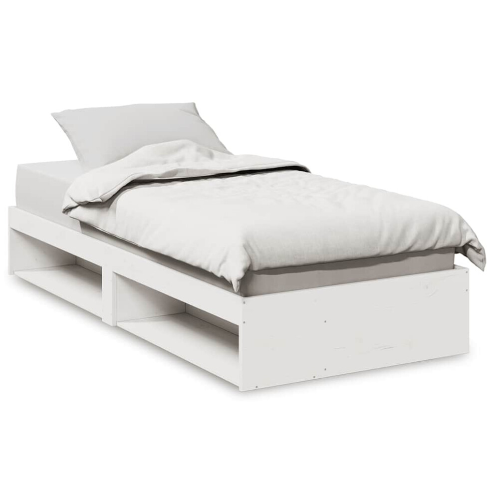 Vidaxl (White, 90 X 200 Cm) Day Bed With Mattress Bedroom Sofa Bed Couch Guest Bed Solid Wood Pine