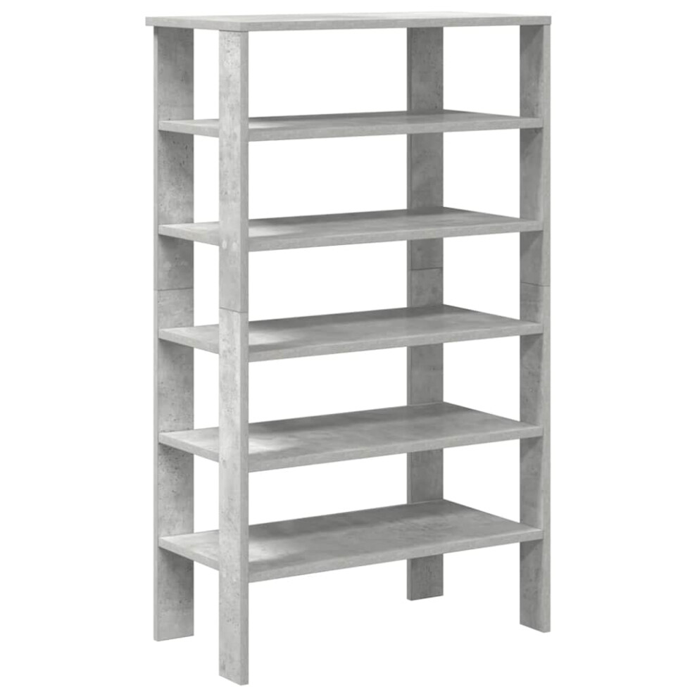 Vidaxl (Concrete Grey, 105 Cm) Shoe Rack Old Wood 61X32x105 Cm Engineered Wood Shoe Storage Shoe Shelf