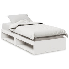 (white, 90 x 190 cm) vidaXL Day Bed with Mattress Bedroom Sofa Bed Couch Guest Bed Solid Wood Pine