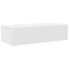 (white, 60 x 26.5 x 15 cm) vidaXL Wall Shelf with Drawers Floating Storage Display Shelf Engineered Wood