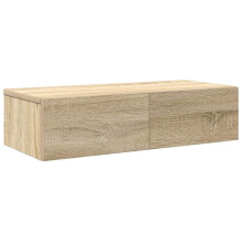 (sonoma oak, 60 x 26.5 x 15 cm) vidaXL Wall Shelf with Drawers Floating Storage Display Shelf Engineered Wood