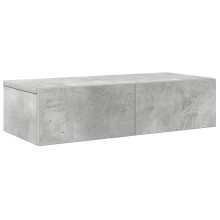 (concrete grey, 60 x 26.5 x 15 cm) vidaXL Wall Shelf with Drawers Floating Storage Display Shelf Engineered Wood