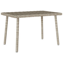 (light grey, 60 x 40 x 37 cm) vidaXL Garden Coffee Table Rectangular Light Grey 40x40x37 cm Poly Rattan