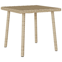 (beige, 40 x 40 x 37 cm) vidaXL Garden Coffee Table Rectangular Light Grey 40x40x37 cm Poly Rattan