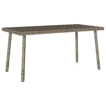 (grey, 80 x 40 x 37 cm) vidaXL Garden Coffee Table Rectangular Light Grey 40x40x37 cm Poly Rattan