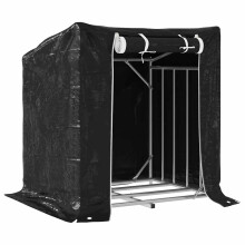 (100.5 x 80.5 x 110.5 cm) vidaxL Firewood Rack with Rain Cover 100.5x100.5x110.5 cm Galvanised Steel