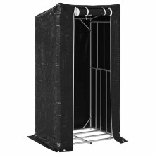 (100 x 80 x 200 cm) vidaxL Firewood Rack with Rain Cover 100.5x100.5x110.5 cm Galvanised Steel
