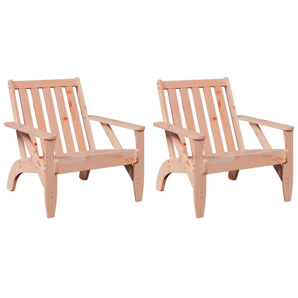 (natural douglas, 2 pcs) vidaXL Garden Adirondack Chairs Outdoor Chair Picnic Chair Solid Wood Pine