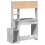 VidaXL (concrete grey) vidaXL Desk with Shelves Writing Compter Table Study Desk Engineered Wood 6