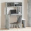 VidaXL (concrete grey) vidaXL Desk with Shelves Writing Compter Table Study Desk Engineered Wood 3