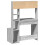 VidaXL (grey sonoma) vidaXL Desk with Shelves Writing Compter Table Study Desk Engineered Wood 6
