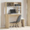 VidaXL (sonoma oak) vidaXL Desk with Shelves Writing Compter Table Study Desk Engineered Wood 3