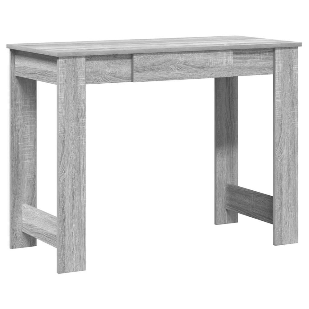 Vidaxl (Grey Sonoma) Desk Concrete Grey 100X45x75 Cm Engineered Wood Office Desk Study Desk