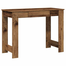 (old wood) vidaXL Desk Concrete Grey 100x45x75 cm Engineered Wood office desk study desk