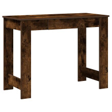 (smoked oak) vidaXL Desk Concrete Grey 100x45x75 cm Engineered Wood office desk study desk