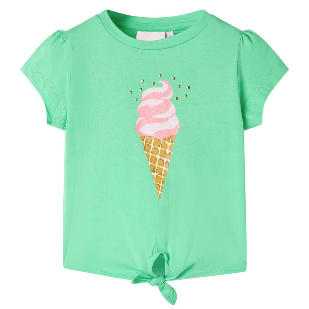 Kids' T-shirt Short Sleeves Children's Shirt Tee Top Clothes Light Green 128