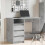 VidaXL (concrete grey) vidaXL Desk Writing Table Working Desk Study Computer Desk Engineered Wood 3
