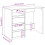 VidaXL (concrete grey) vidaXL Desk Writing Table Working Desk Study Computer Desk Engineered Wood 4