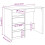 VidaXL (white) vidaXL Desk Writing Table Working Desk Study Computer Desk Engineered Wood 4