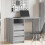 VidaXL (grey sonoma) vidaXL Desk Writing Table Working Desk Study Computer Desk Engineered Wood 3