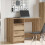 VidaXL (artisan oak) vidaXL Desk Writing Table Working Desk Study Computer Desk Engineered Wood 3