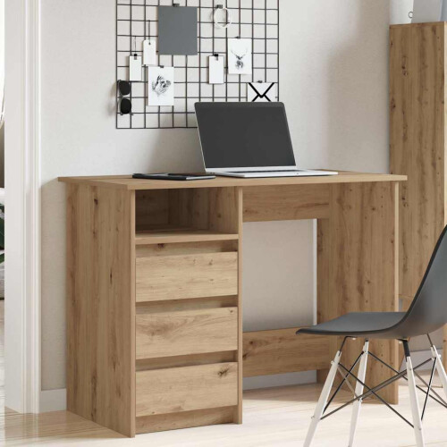 VidaXL (artisan oak) vidaXL Desk Writing Table Working Desk Study Computer Desk Engineered Wood 2