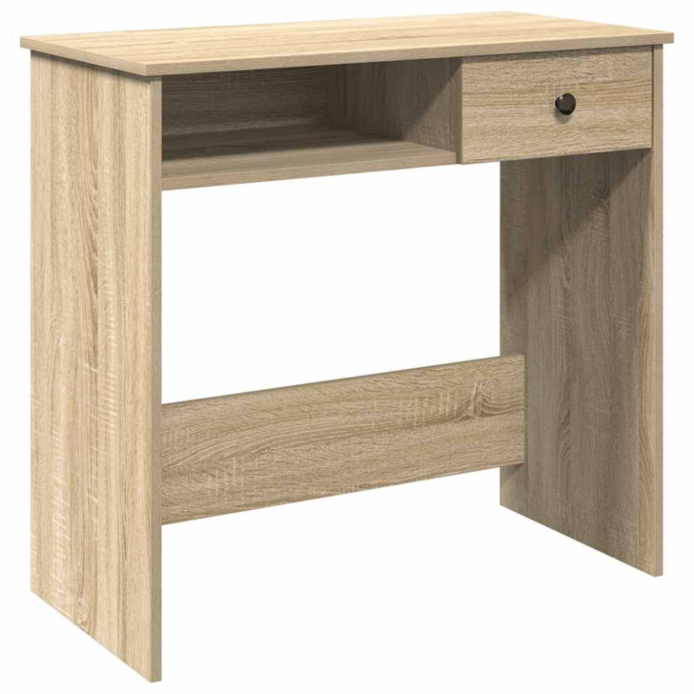 (sonoma oak) vidaXL Desk White 80x40x75 Cm Engineered Wood Office Desk Study Desk