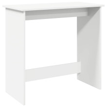 (white) vidaXL Desk Smoked Oak 80x40x75 cm Engineered Wood office desk study desk