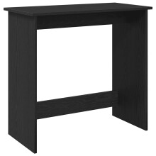 (black) vidaXL Desk Smoked Oak 80x40x75 cm Engineered Wood office desk study desk