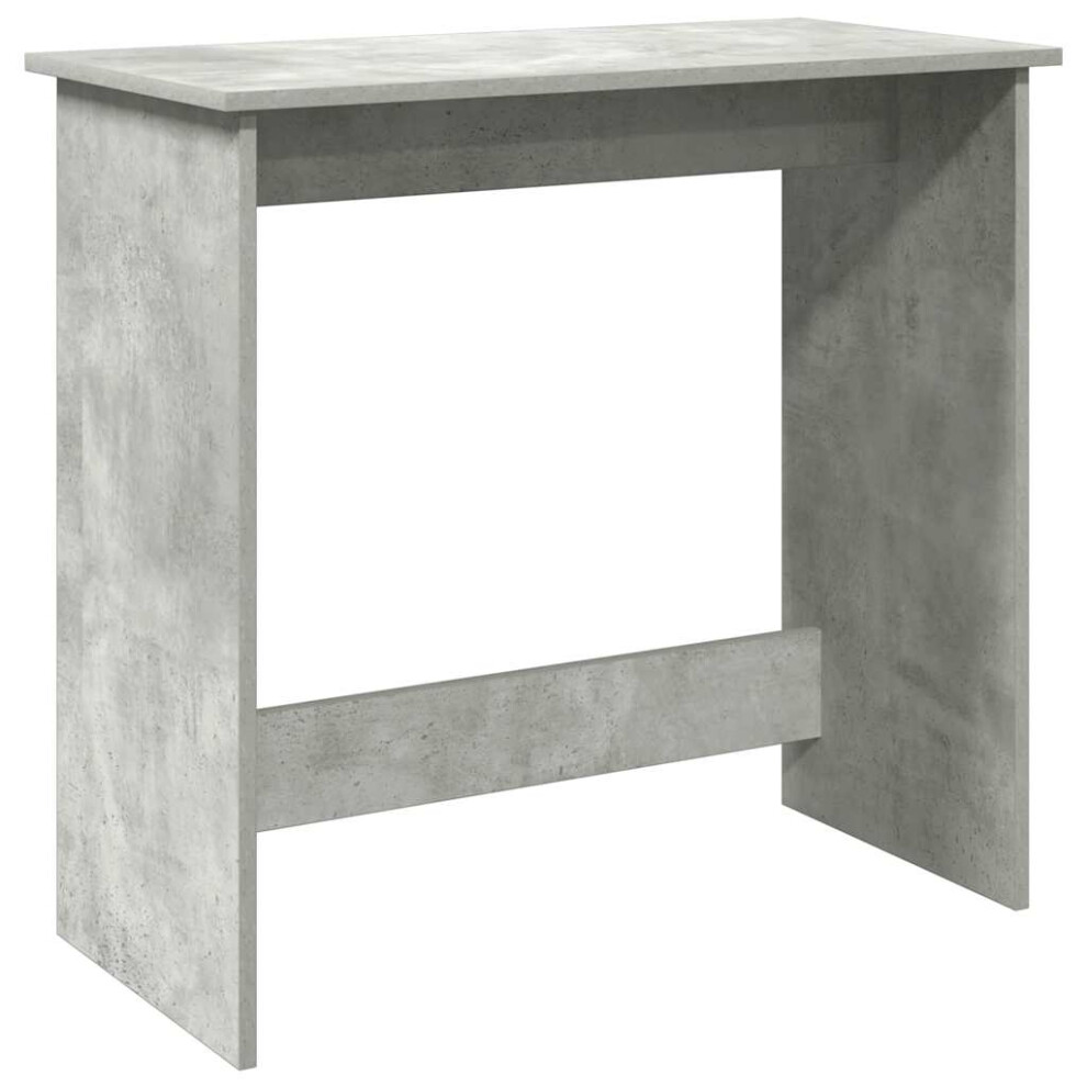 Vidaxl (Concrete Grey) Desk Smoked Oak 80X40x75 Cm Engineered Wood Office Desk Study Desk