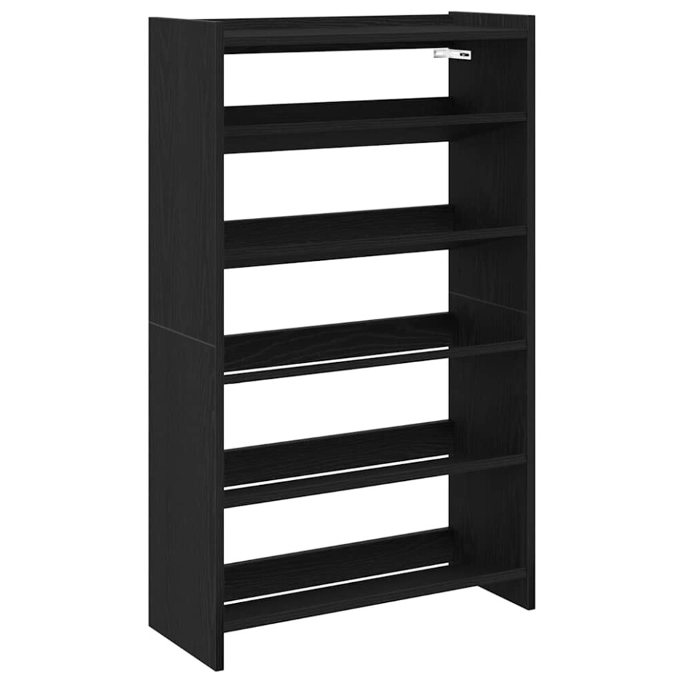 (black, 100 cm/ 60 cm) vidaXL Shoe Rack Shoe Cabinet Shoe Storage Shelf Hall Cupboard Engineered Wood