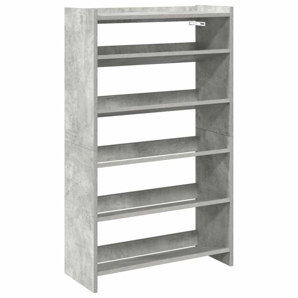 (concrete grey, 100 cm/ 60 cm) vidaXL Shoe Rack Shoe Cabinet Shoe Storage Shelf Hall Cupboard Engineered Wood